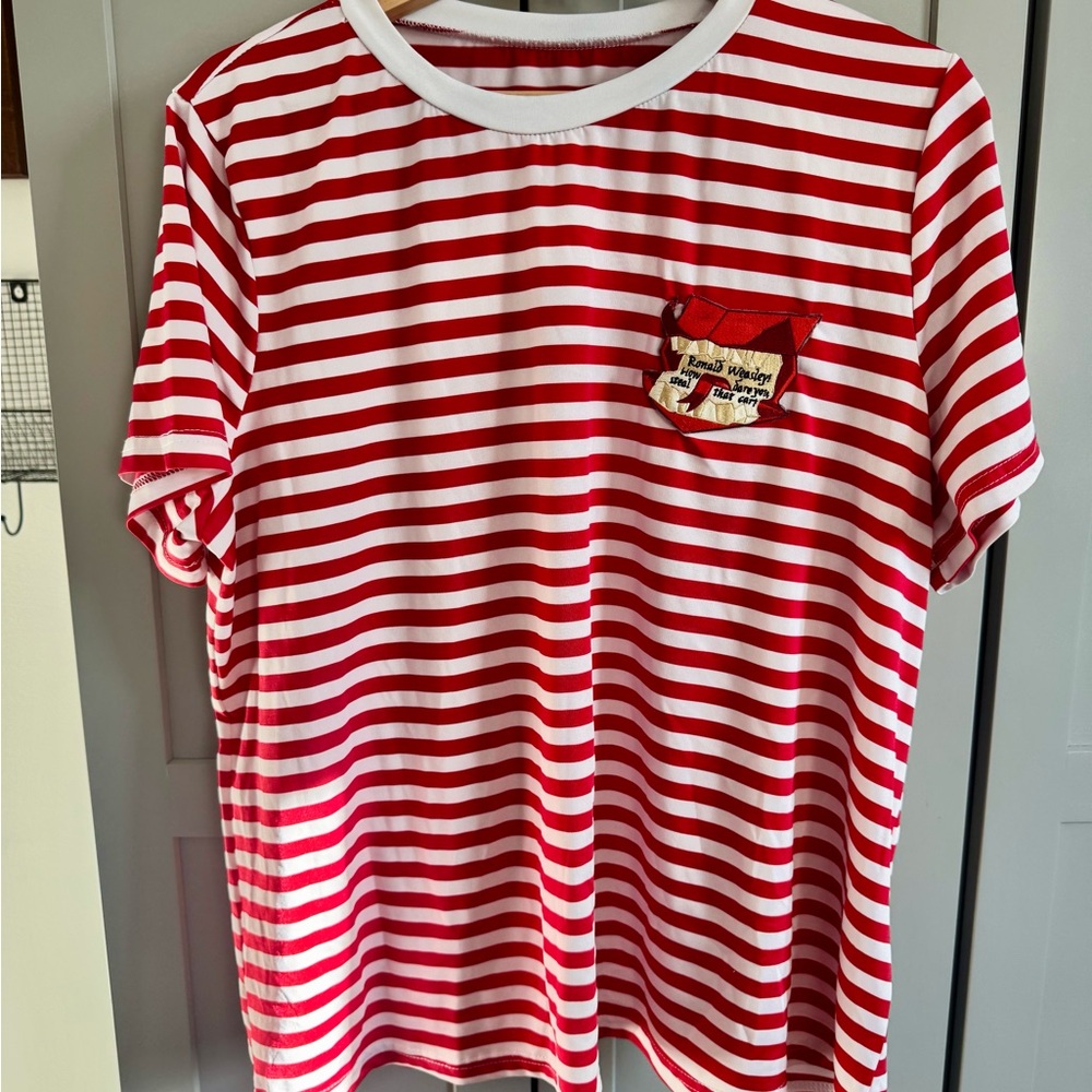 Red and White Striped T-Shirt with “Howler” patch